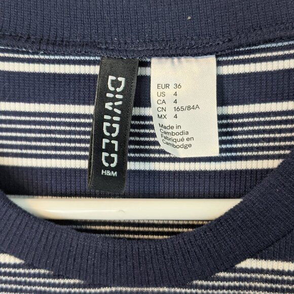 H&M Divided Striped Knit T-shirt Dress - Picture 8 of 9